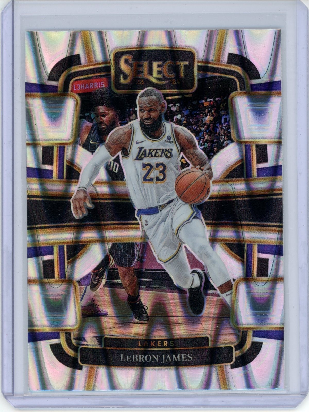 2023-24 Panini Select - Concourse LeBron James #66 Tectonic Silver Prizm Lakers