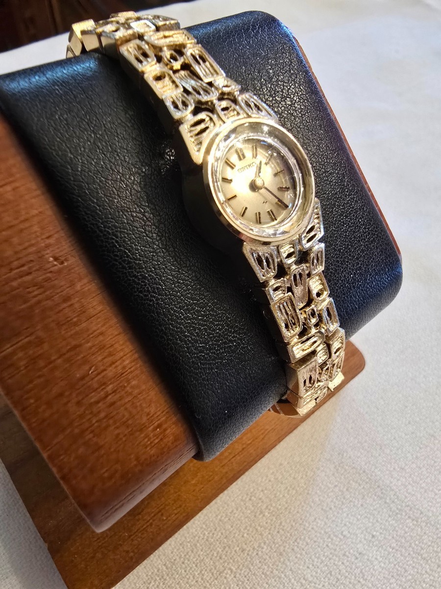 Vintage Seiko Watch Women 11-0549 Mechanical Gold Stainless Steel