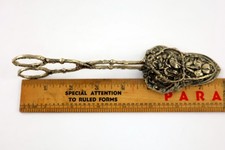Vintage Scissor Handle Ornate Salad Tongs Mad...