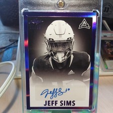 2021 Leaf Memories JEFF SIMS 1960 Signatures Purple Auto /30 ARC Arizona NCAA