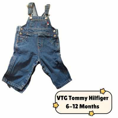 90’s トミージーンズ  JEANS デニムオーバーオール M-L Vintage 90s Tommy Hilfiger Denim Jean Overalls Bibs 6-12M Toddler