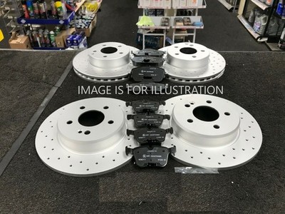 FOR AUDI Q3 2.0 TDI (MK1) FRONT REAR DRILLED BRAKE DISCS & BREMBO PADS