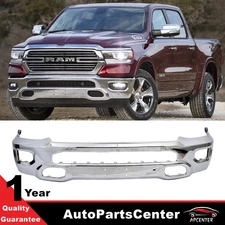 NEW Chrome Steel Front Bumper Face Bar Fits For 2019-2024 Dodge Ram 1500