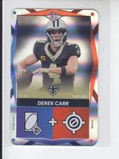 2025 NFL UNO Elite Dual Foil SP DEREK CARR Blue Red Saints #031