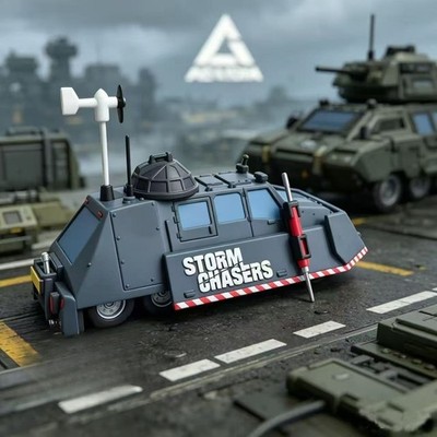 TIV2 Storm Chasing Tornado Intercept Vehicle Static Non-Moving Model Kit