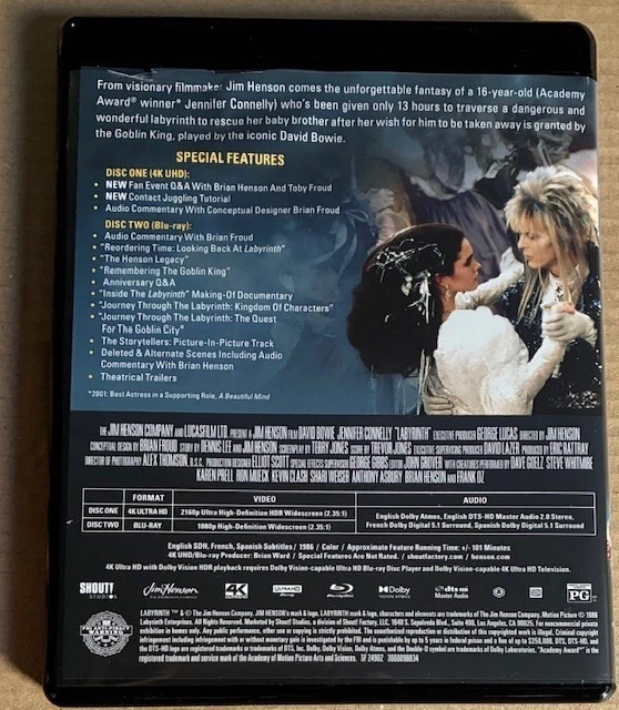 Labyrinth (4K Ultra HD + Blu Ray) *WITH BONUS 28 PAGE BOOK STICKER & ART CARDS* - Image 3 of 3