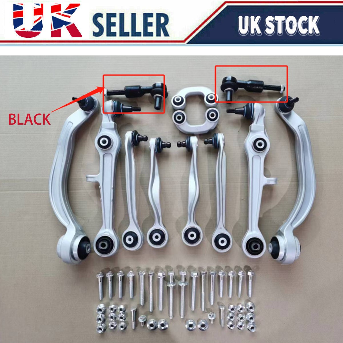 SET SUSPENSION CONTROL ARMS WISHBONE FRONT 52 PCS FITS AUDI A4 A6 B7 8E 8H 00-09 - Image 4