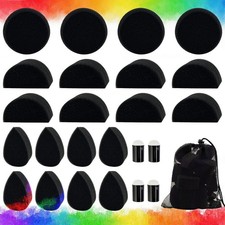 25 PCS Face Paint Sponges Kit Black Art Painting Halloween Makeup Body