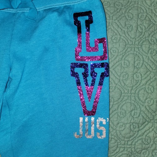 Girls Sweatpants blue Size 10 Justice Flared Leg - Picture 2 of 7