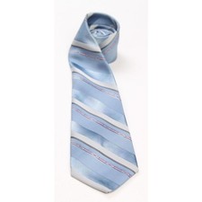 Sears Men's Store Mens Stripes Regular Tie Necktie Blue Stripe