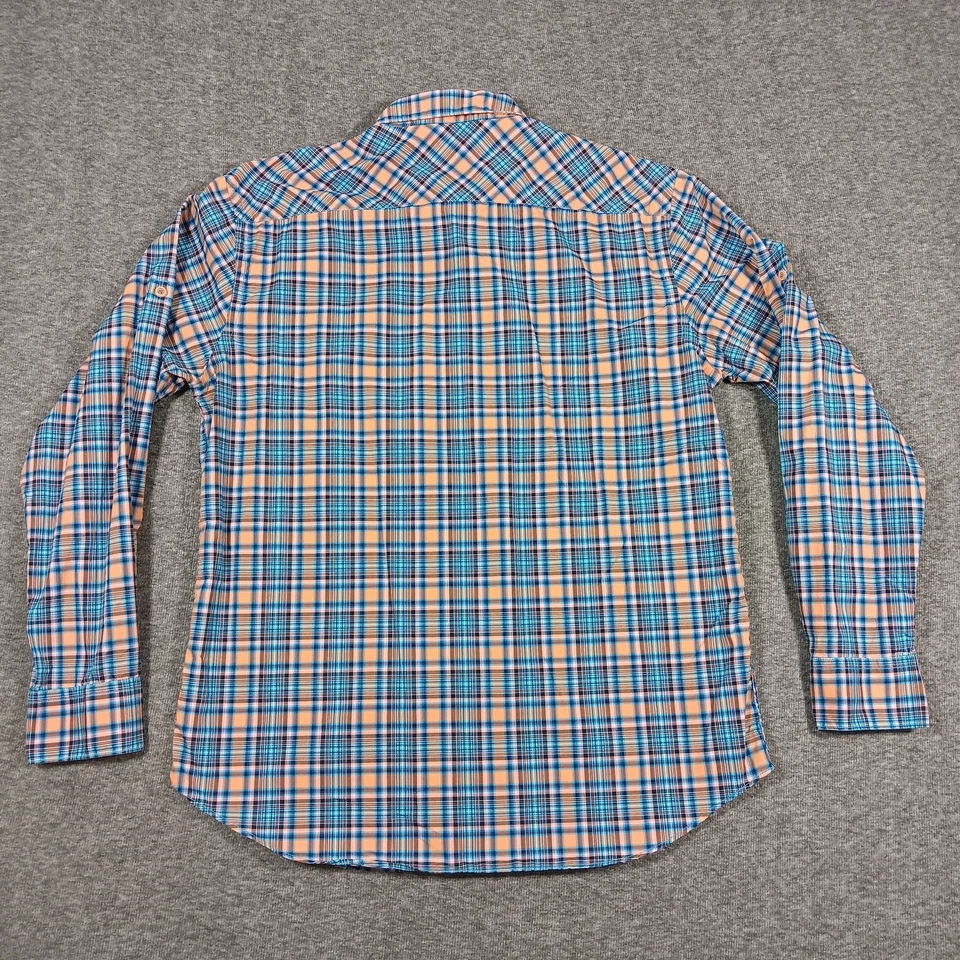 Bugatchi Uomo Shirt Mens XL Plaid Shaped Fit Long Sleeve Dress Button Up - Image 2 of 4