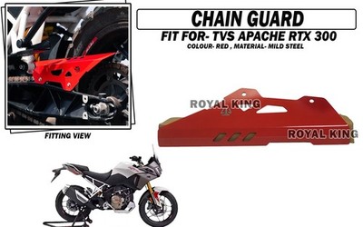 Passend für TVS Apache ''RTX 300 Kettenschutzabdeckung Rot''