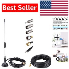 Versatile 33FT Coax Cable Antenna with SMA-Male Connector for Radio  TV Devices