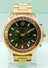 Awesome Versace Chronograph Date Indicator Quartz Analog Men's Wrist Watch