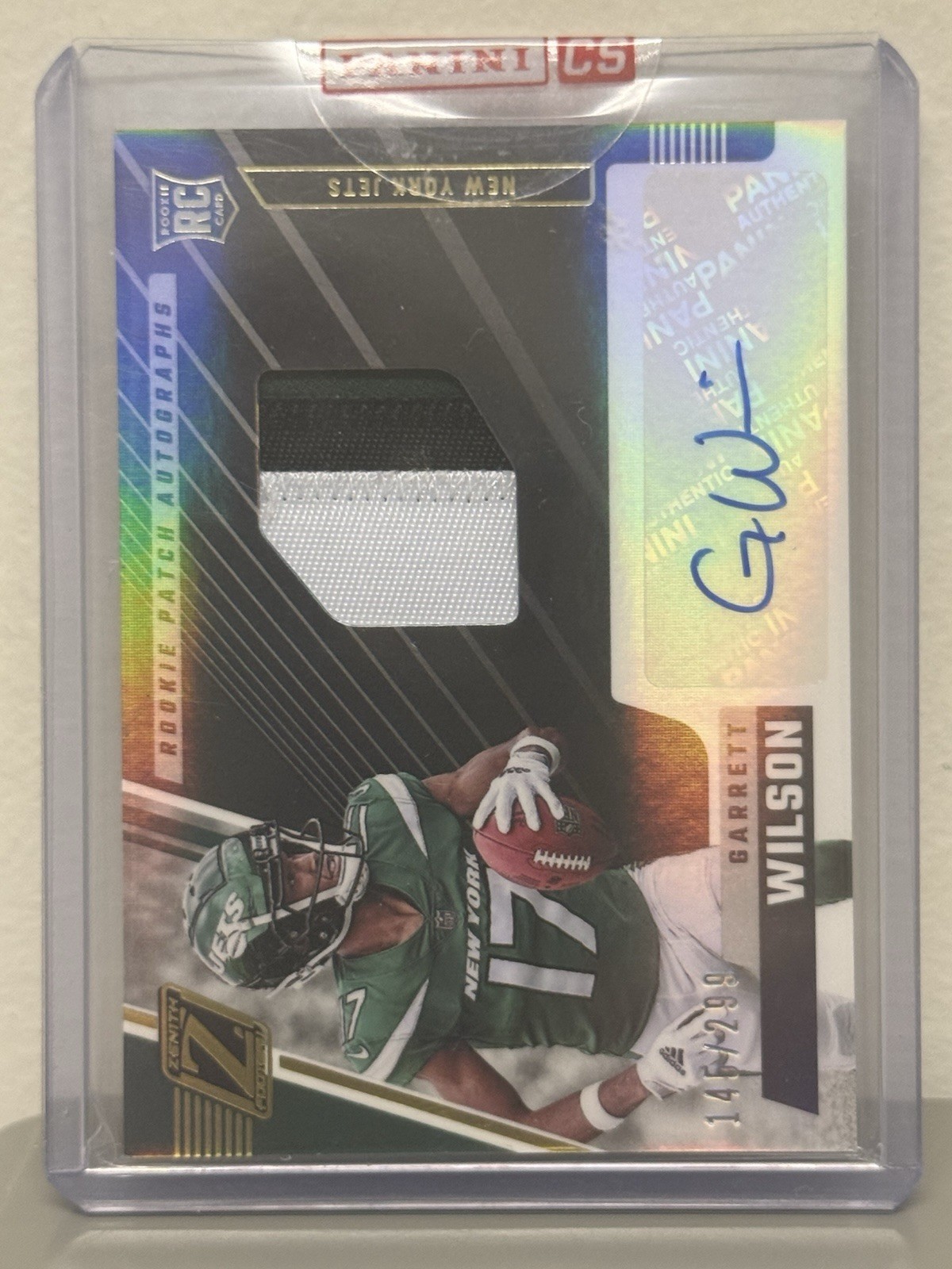 2022 Panini Zenith - Rookie Patch Autograph Garrett Wilson #206 /299 (AU,...