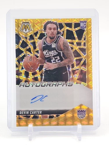 DEVIN CARTER 2024-25 MOSAIC ROOKIE AUTOGRAPHS GOLD PRIZM AUTO /10 #RAM-DEV Q0358