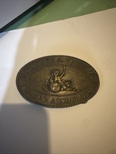 Mothers And Fathers Italian Association Belt Buckle Made Of Brass Vintage 1970s