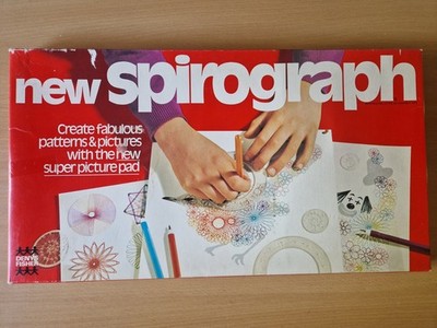 Vintage Spirograph 1968 von Deny's Fisher KOMPLETT ALLE STÜCKE PAPERMATE TINTENSTIFTE