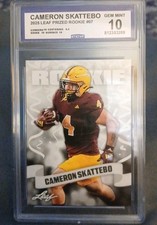Cameron Skattebo 2025 Leaf Prized Rookie, GRADED 10 Sun Devils