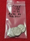 Picker's Bag of $2.50 CIRC 90% Silver Franklin Half Dollars MIXED DATE  #T1165