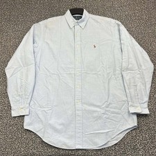 Vintage Ralph Lauren Yarmouth Button Down Shirt Men 16 34/35 Blue Oxford Cotton