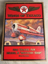 Wings of Texaco #5 1930 Travel Air Model R Mystery Ship ERTL Die-Cast Bank NIB