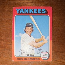 1975 Topps Ron Blomberg New York Yankees #68 Baseball Trading Card
