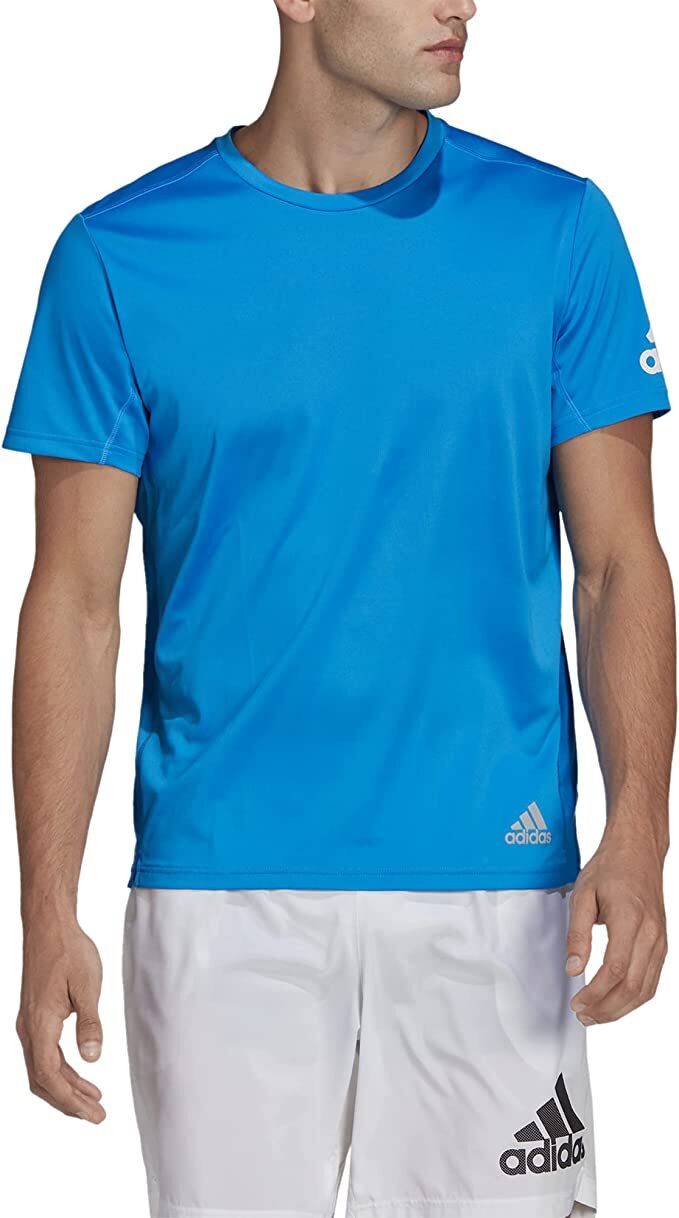 Мужская футболка Adidas Run It с коротким рукавом, Blue Rush