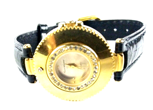 VTG NOS Gloria Vanderbilt Ladies Gold Tone Crystal Dress Watch ORIG DISPLAY BOX - Picture 7 of 11