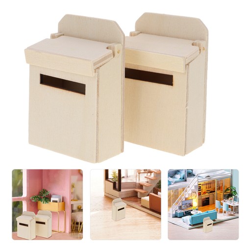 2 Pcs Mini Mailbox Ornament Child Kids Room Small Boxes for House outside