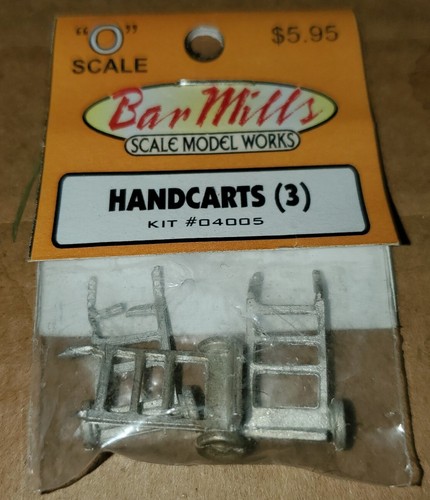 Bar Mills 4005 carros de mano sin pintar (3) accesorio escénico tren calibre O | Zustand: New