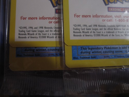 POKEMON MINT AND SEALED PROMO 22 ARTICUNO MISCUT UNOWN DEFAULT VHTF BLACK STAR - Picture 3 of 12