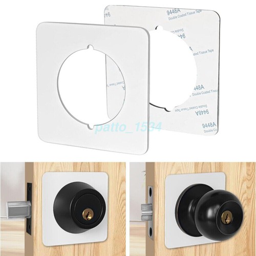 1/2Pcs Repair Backplate Door Lock Repair Plate Silver Door Handle Fixing Covers - Picture 10 of 14
