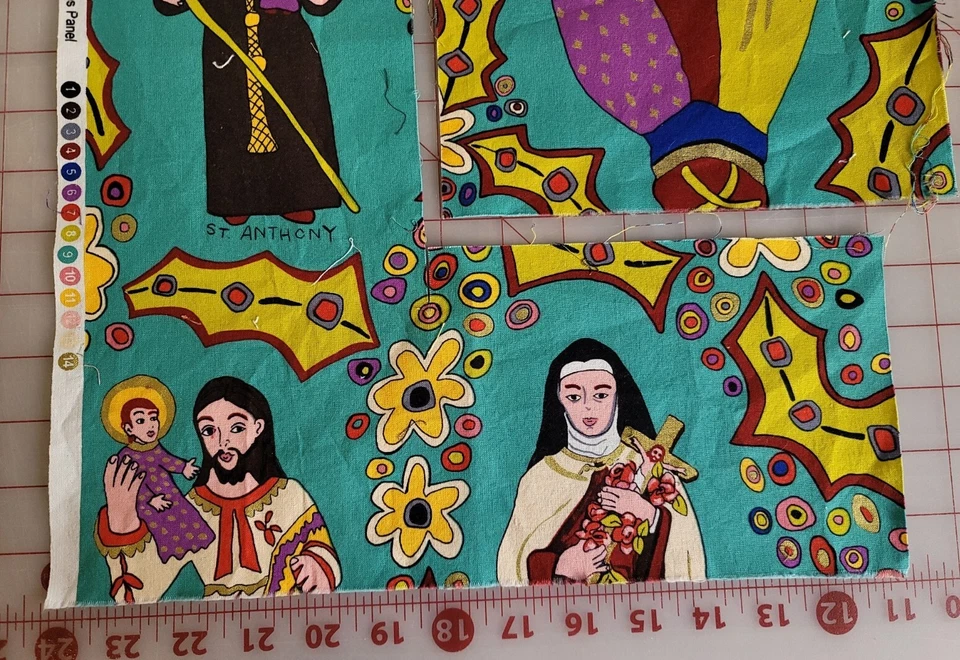 Tela de acolchado de algodón rara Los Sanctos 2009 Westminster Freespirit piezas de chatarra Foto 2 de 4