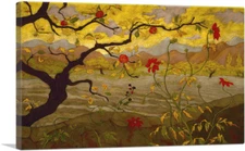 ARTCANVAS Landscape Apple Tree with Red Fruit Canvas Art Print Paul Ranson