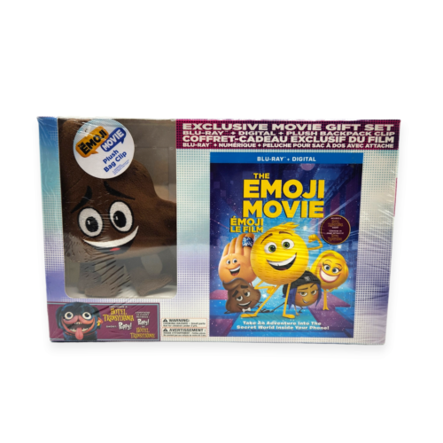 The Emoji Movie - Exclusive Movie Gift Set - Blu-Ray - With Emoji Plush Bag Clip - Picture 1 of 6