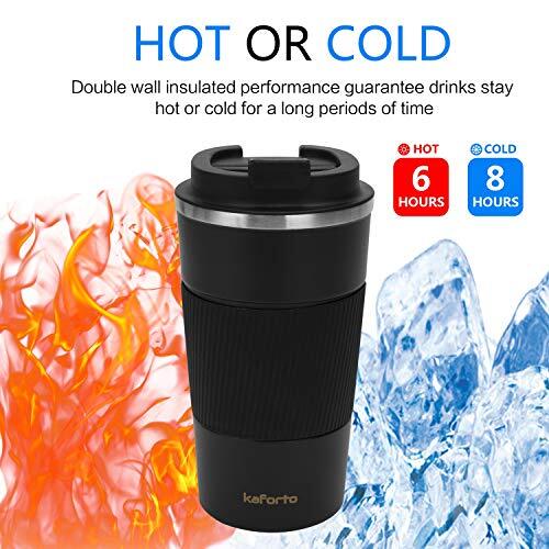 16oz Insulated Coffee Travel Mug Stainless Steel Vacuum Coffee Cup Leakproof Wit - Picture 4 of 6