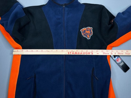Chicago Bears NFL Team Apparel Fleece Full Zip Jacket Youth 18-20 New - Picture 8 of 16
