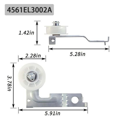Kit de reparación de mantenimiento de tambor para secadora LG Kenmore rodillo + cinturón + polea de ralentí EE. UU. - Imagen 9 de 15