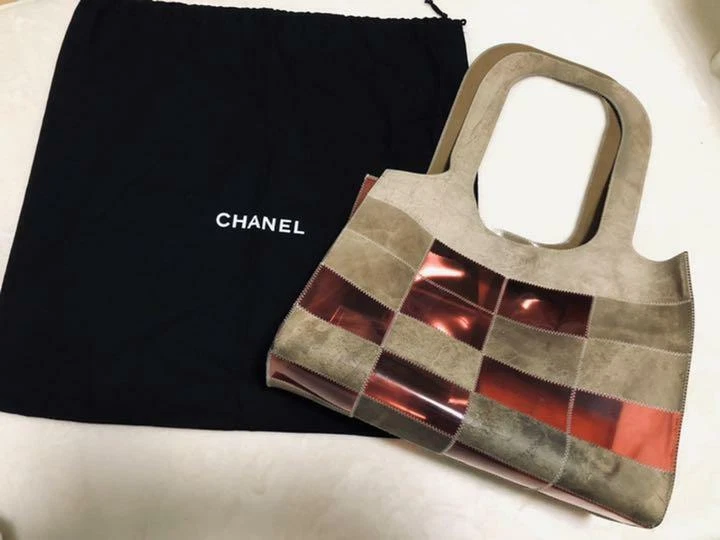 Auth CHANEL Wild Stitch Tote Bag Vintage From Japan