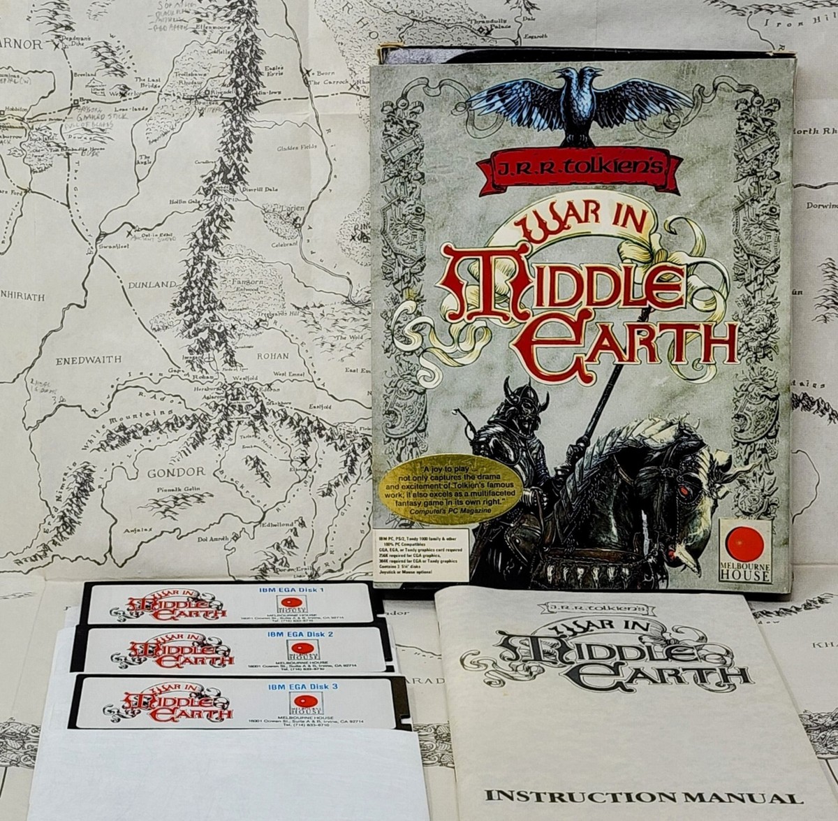 洋書 Tolkiens Middle-Earth and Monsters Card Melbourne House Software J.R.R. Tolkien's War in Middle Earth