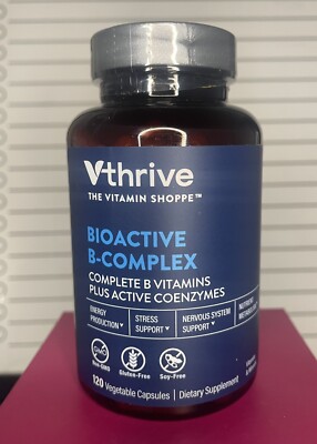 Vitamin Shoppe Vthrive  Bioactive B-complex 120ct, Energy & Stress Support