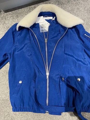 women helmut lang sherling parachute sheer honbwt jacket xs blue - Picture 6 of 12