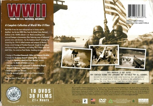 WWII: From the U.S. National Archives (18 Discs, 38 Films) (DVD, 2011). - Foto 2 di 2