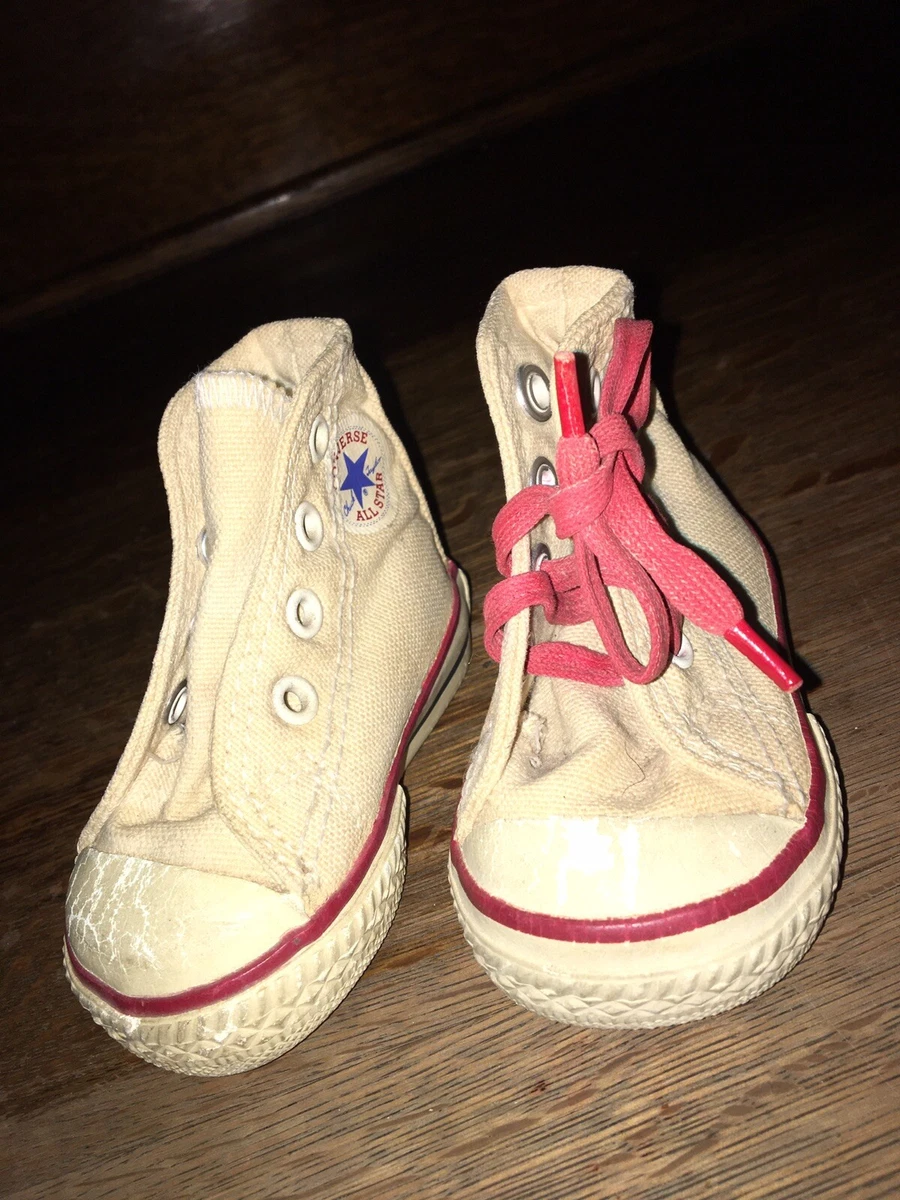 Vintage In USA Converse SMALL STAR HI TOP DENIM SHOES CONVERSE SIZE | eBay