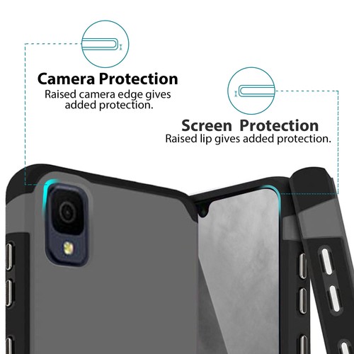 Funda rígida híbrida de doble capa para teléfono TCL 30 Z 30Z / 30 LE + vidrio templado - Imagen 25 de 30