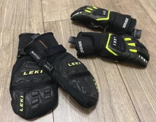Leki WorldCup S Race junior Black / Ice Lemon mittens or gloves size 5 TrigeerS