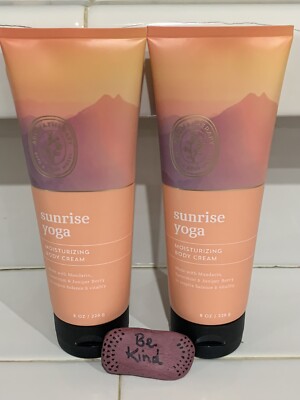Bath & Body Works Aromatherapy Sunrise Yoga Body Cream x2 Mandarin Spearmint 