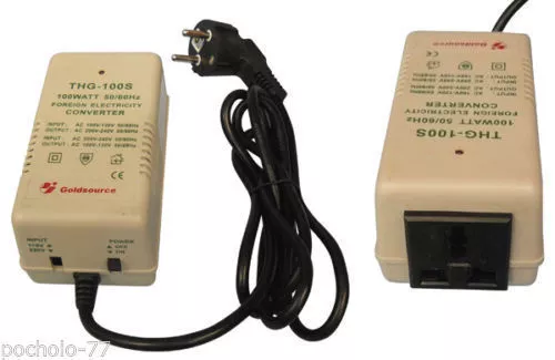 TRANSFORMATEUR CONVERTISSEUR 220V - 110V ET 110-220V 100W RÉVERSIBLE - Imagen 1 de 3