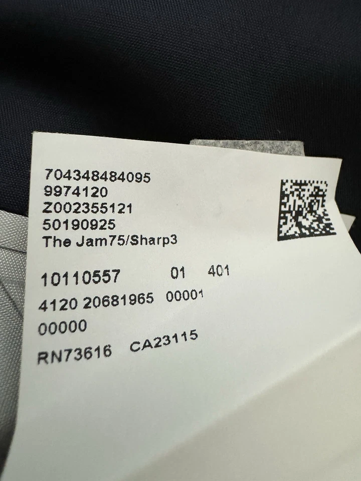 Abrigo deportivo Hugo Boss Blazer 42L azul marino lana elástica 2 botones Jam75/Sharp3 Foto 3 de 4